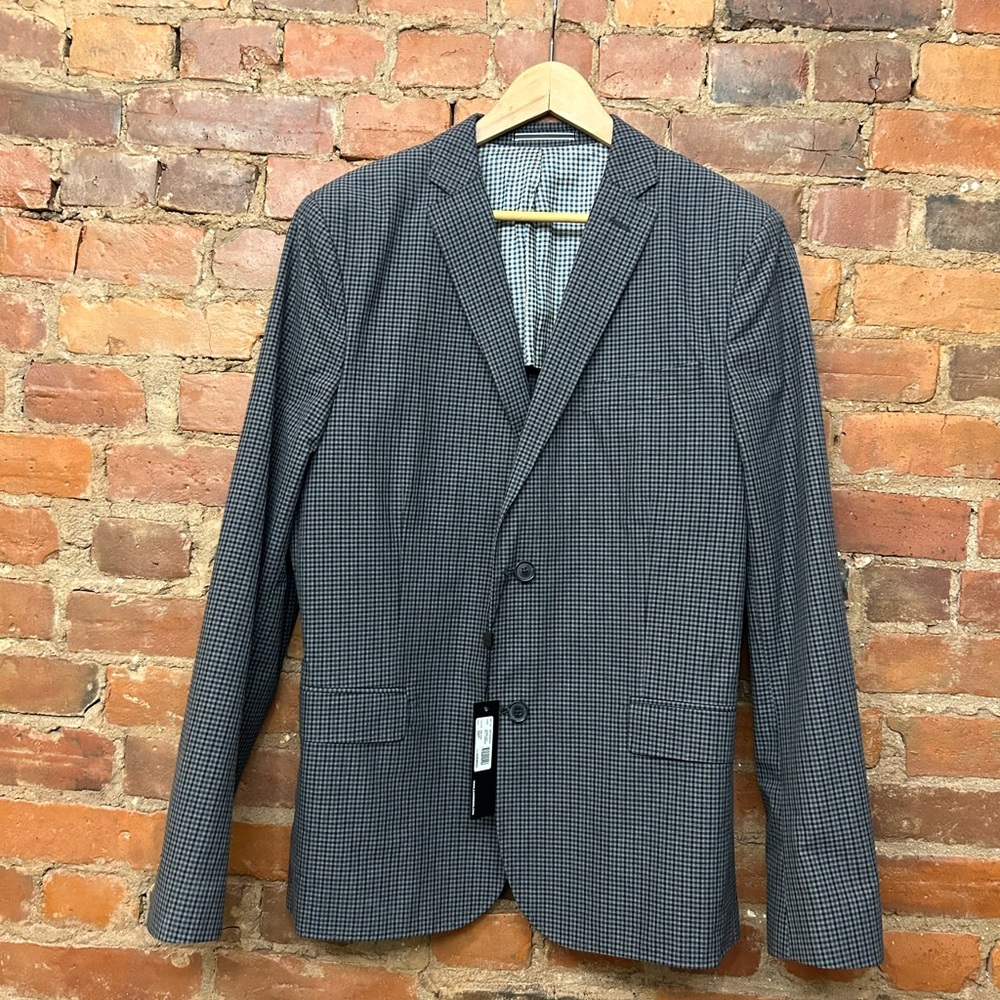 NWT J Lindeberg Blue Checkered Blazer, US42